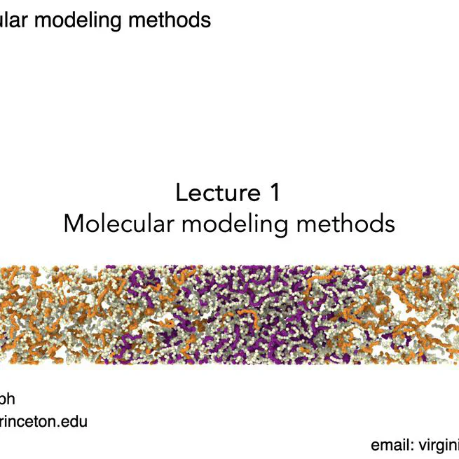 Molecular Modeling Methods (CBE 422)